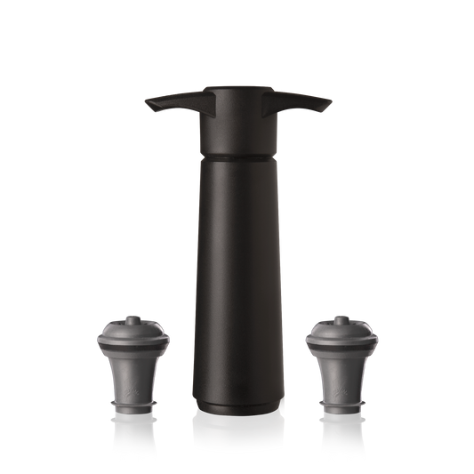 WINE SAVER BLACK GIFT PACK (1 X PUMP, 2 X WINE STOPPERS) - BLACK - VACU VIN # 0981460