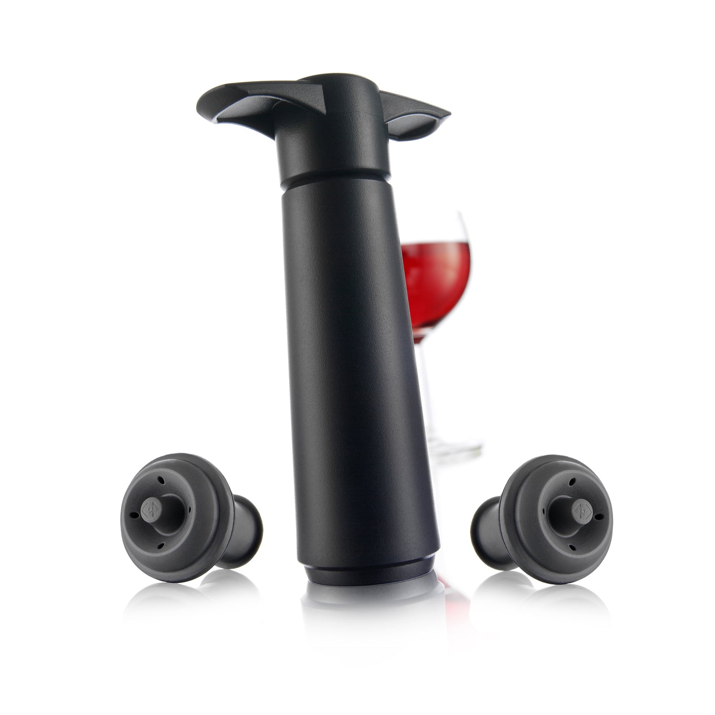 WINE SAVER BLACK GIFT PACK (1 X PUMP, 2 X WINE STOPPERS) - BLACK - VACU VIN # 0981460