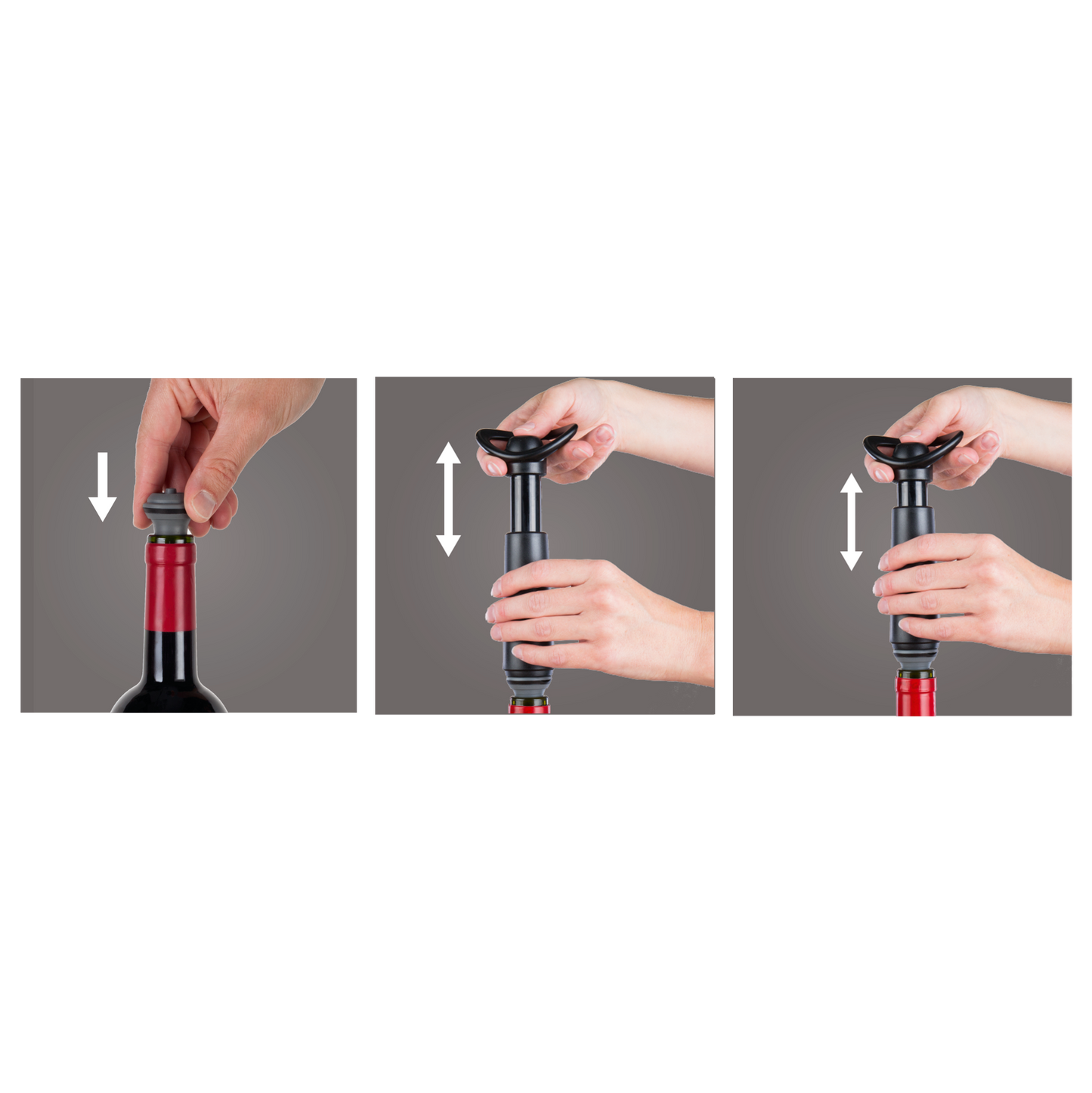 WINE SAVER CONCERTO GIFT SET (1 PUMP+3 STOPPERS+1 SERVER) - VACU VIN #0987660