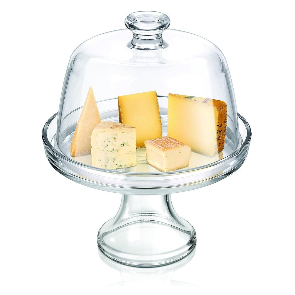 PALLADIP FOOTED SERVICE PLATE + DOME - BORGONOVO # 13285248