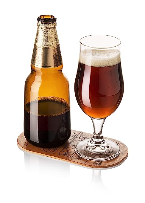 BOTTLE & GLASS DOUBLE COASTER SET OF 6 - VACU VIN #1855560
