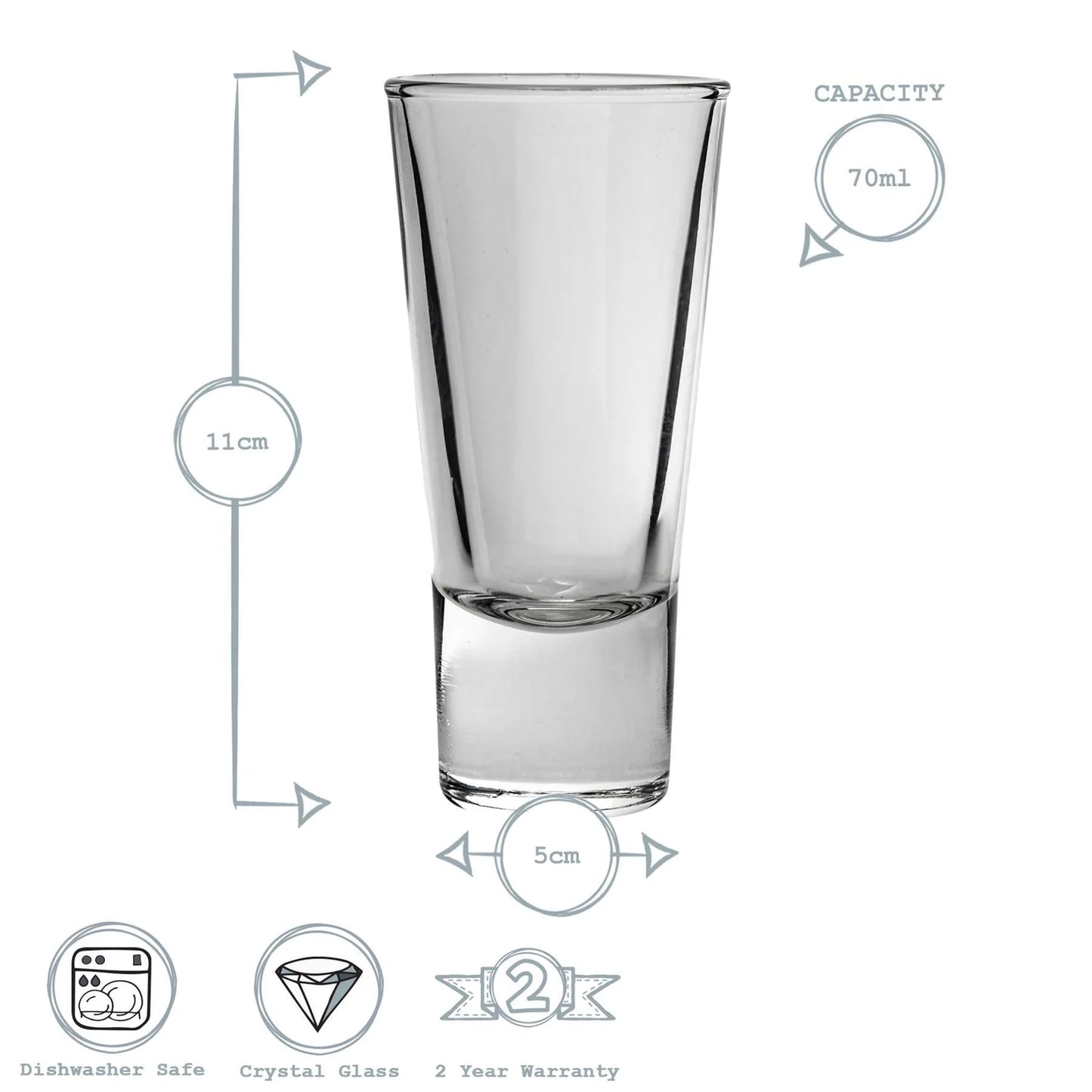 YPSILON SHOT GLASS - BORMIOLI ROCCO # 1.57110