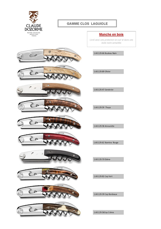 CORKSCREW - CEDARWOOD - CLAUDE DOZORME # 1.60.126.59