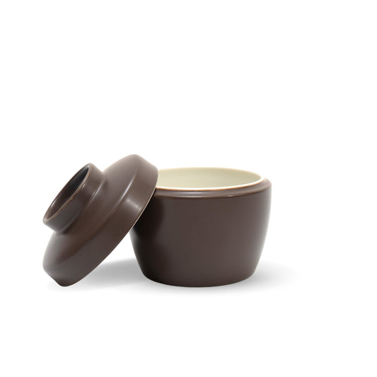 DE TERRA SOUP BOWL WITH LID 4" l 10CM - DARK BROWN - DON BELLINI # DB2320210