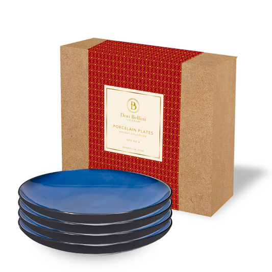 MIRAGE 圓形盤子套裝 8.25 英寸“(4 件套)- MIRAGE 黑色 - DON BELLINI #DB6110121-S