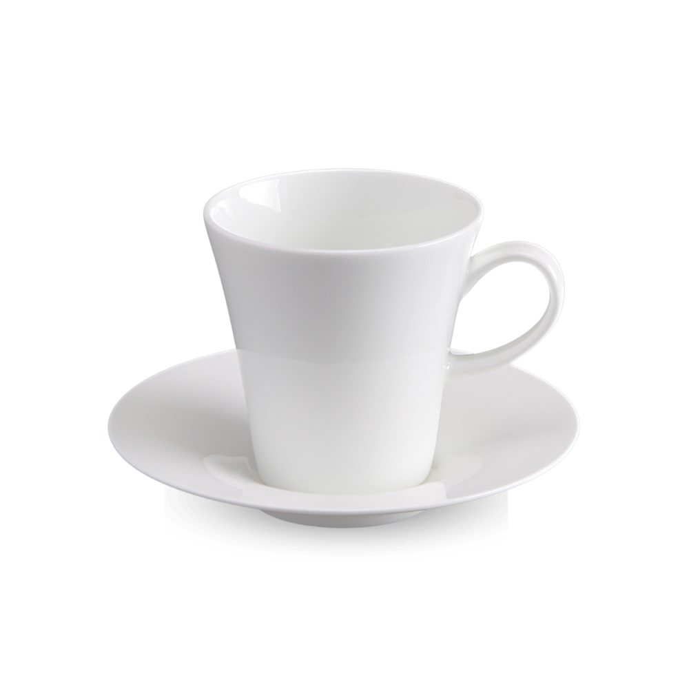 BONE CHINA CUP & SAUCER - WHITE - DON BELLINI # DB1030117