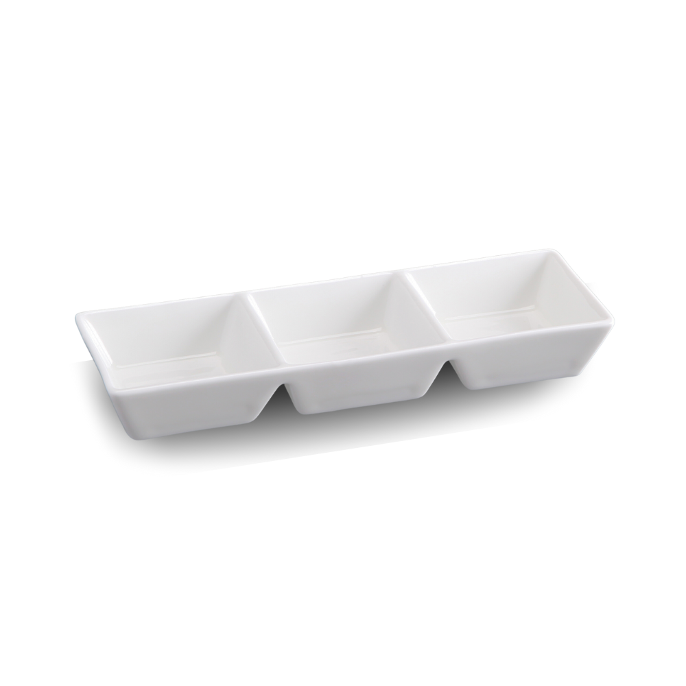 BONE CHINA DIVIDED DISH - WHITE - DON BELLINI # DB106SD3C