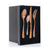 Matte Rose Gold 4-Piece Silverware Set, 304 Stainless Steel Stone Washed