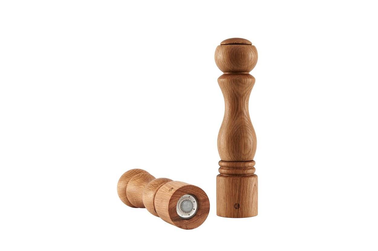 CERAMIC GRINDER SALT & PEPPER (OAK) - BROWN - CRUSHGRIND # 70170-2002