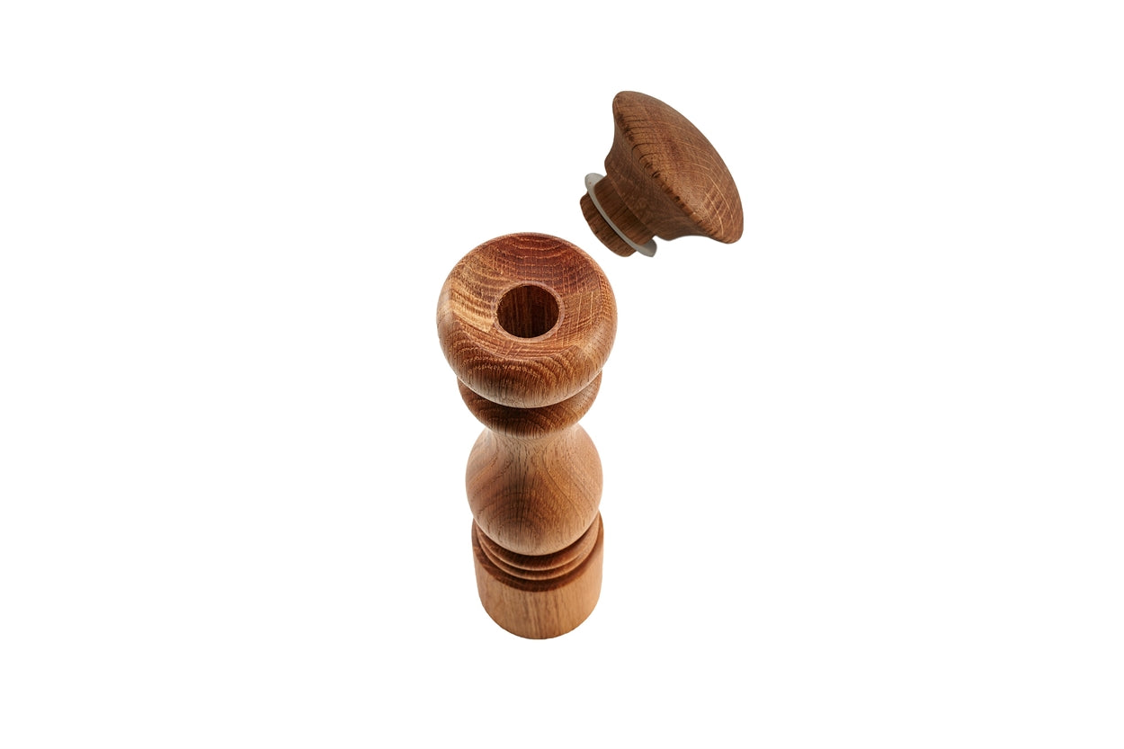 CERAMIC GRINDER SALT & PEPPER (OAK) - BROWN - CRUSHGRIND # 70170-2002