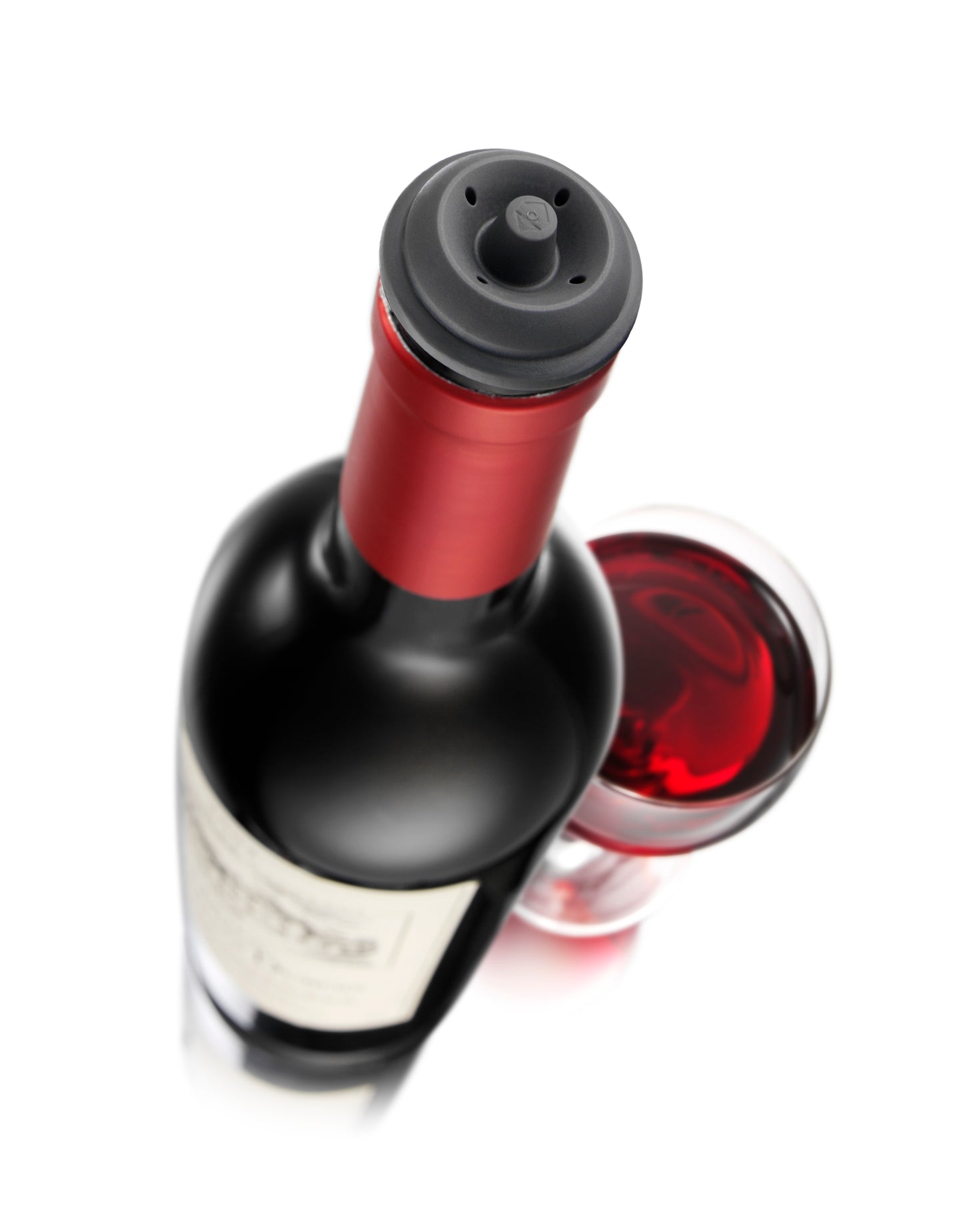 VACUUM WINE STOPPER SET OF 6 - GREY - VACU VIN # 0886360