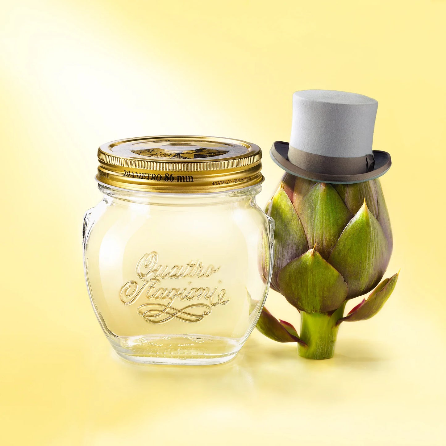 QUATTRO STORAGE JAR WITH GOLD LID - BORMIOLI ROCCO # 3.65610