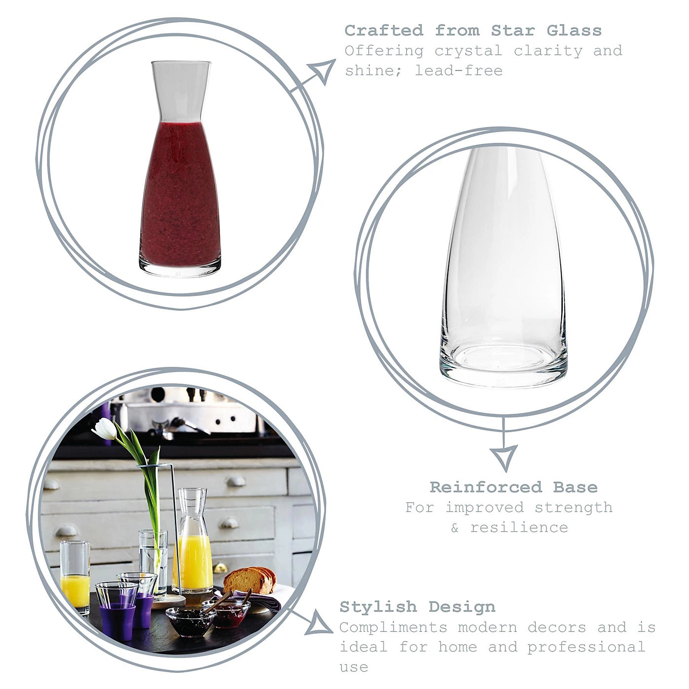 YPSILON CARAFE 0.5L - BORMIOLI ROCCO # 1.25081