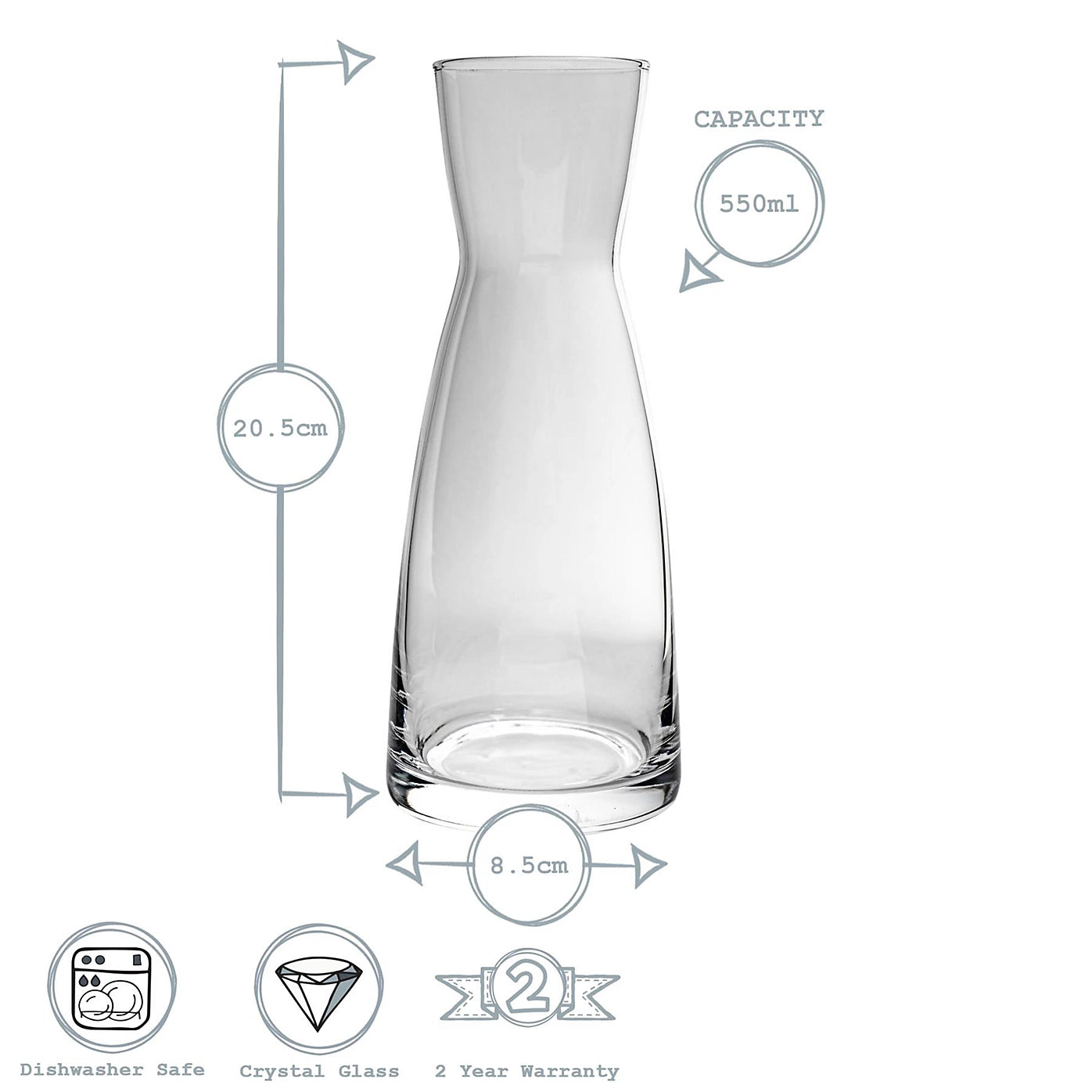 YPSILON CARAFE 0.5L - BORMIOLI ROCCO # 1.25081