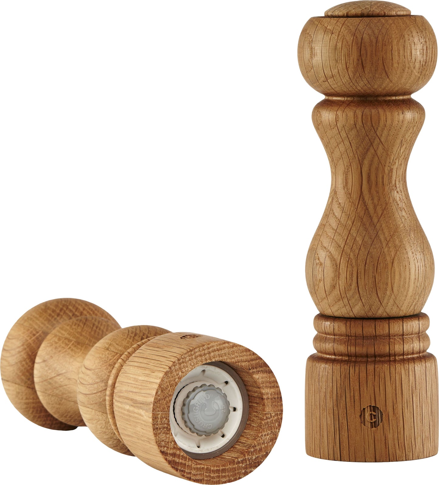 CERAMIC GRINDER SALT & PEPPER (OAK) - BROWN - CRUSHGRIND # 70160-2002