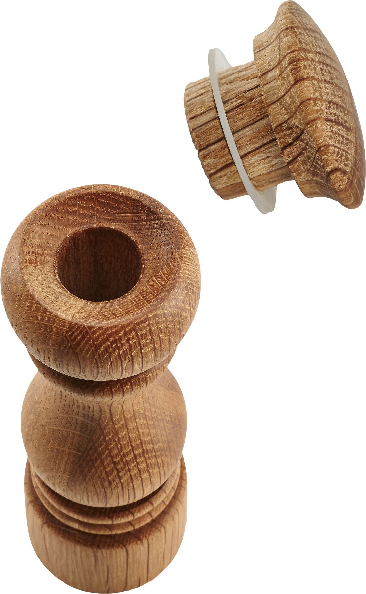 CERAMIC GRINDER SALT & PEPPER (OAK) - BROWN - CRUSHGRIND # 70160-2002