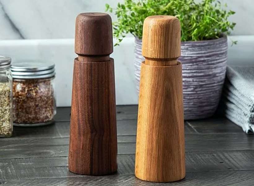 CERAMIC GRINDER PEPPER (OAK) - BROWN - CRUSHGRIND # 70251-2002