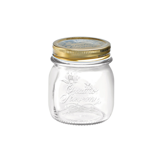 QUATTRO STORAGE JAR WITH GOLD LID - BORMIOLI ROCCO # 3.57750