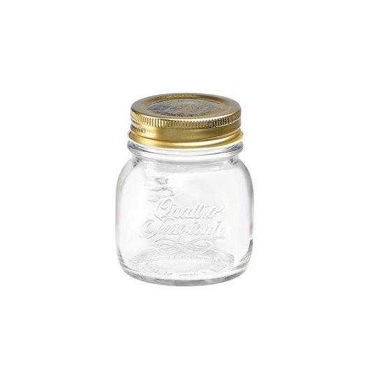 QUATTRO STORAGE JAR WITH GOLD LID - BORMIOLI ROCCO # 3.57760