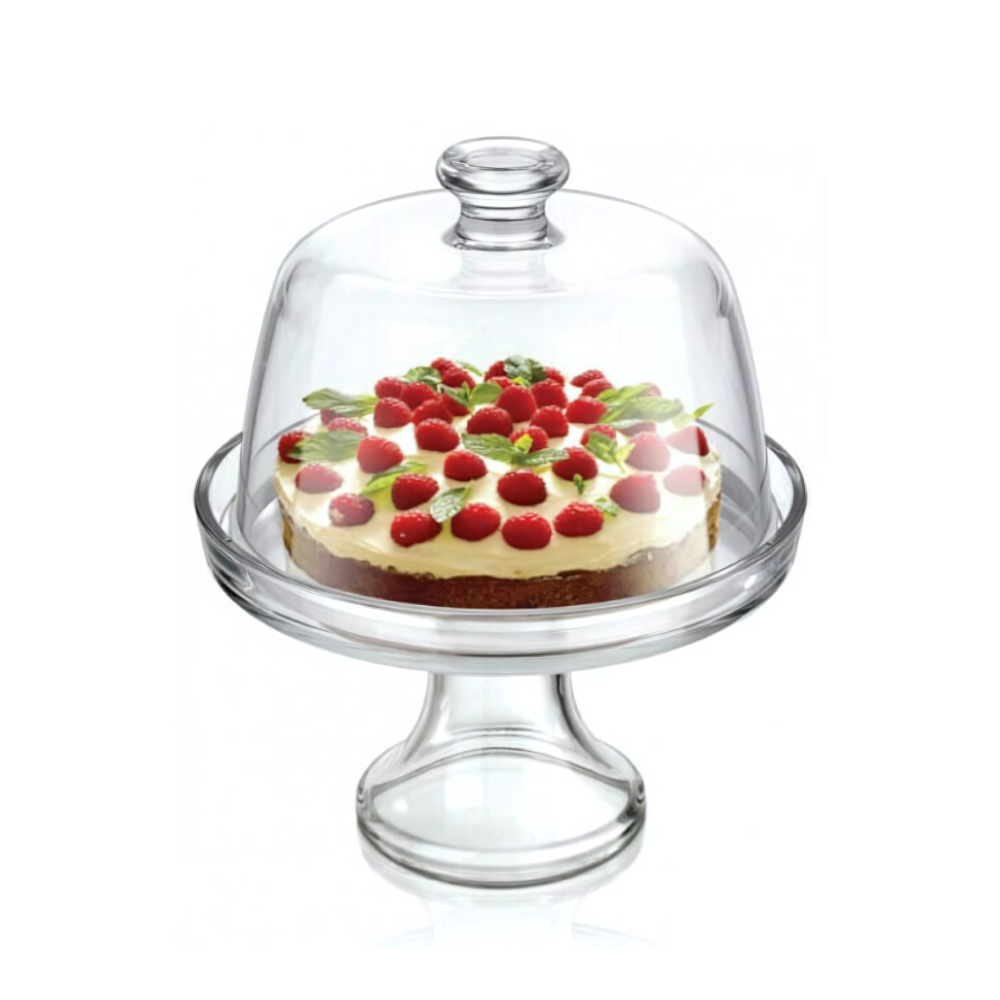 PALLADIP FOOTED SERVICE PLATE + DOME - BORGONOVO # 13285248