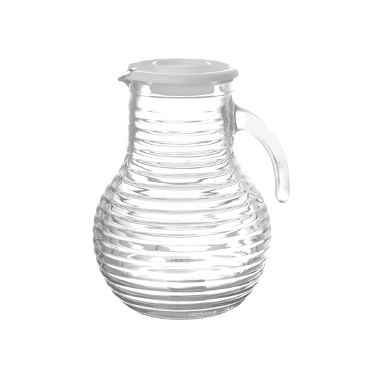 VIVA JUG WITH SOLID WHITE LID - BORMIOLI ROCCO # 1.35800