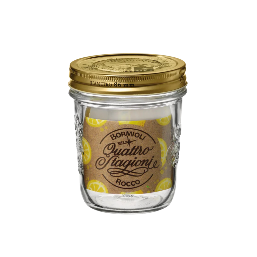 QUATTRO STORAGE JAR WITH GOLD LID - BORMIOLI ROCCO # 3.54756