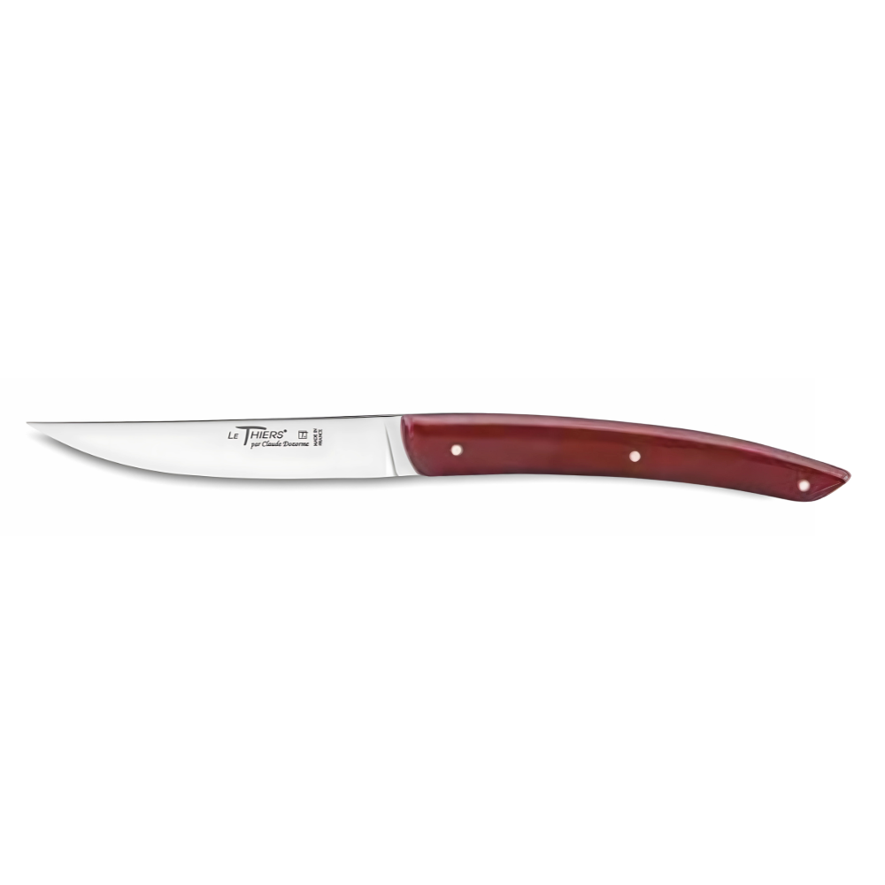 LE THIERS CLASSIC TABLE KNIFE - RED - CLAUDE DOZORME # 1.90.001.74