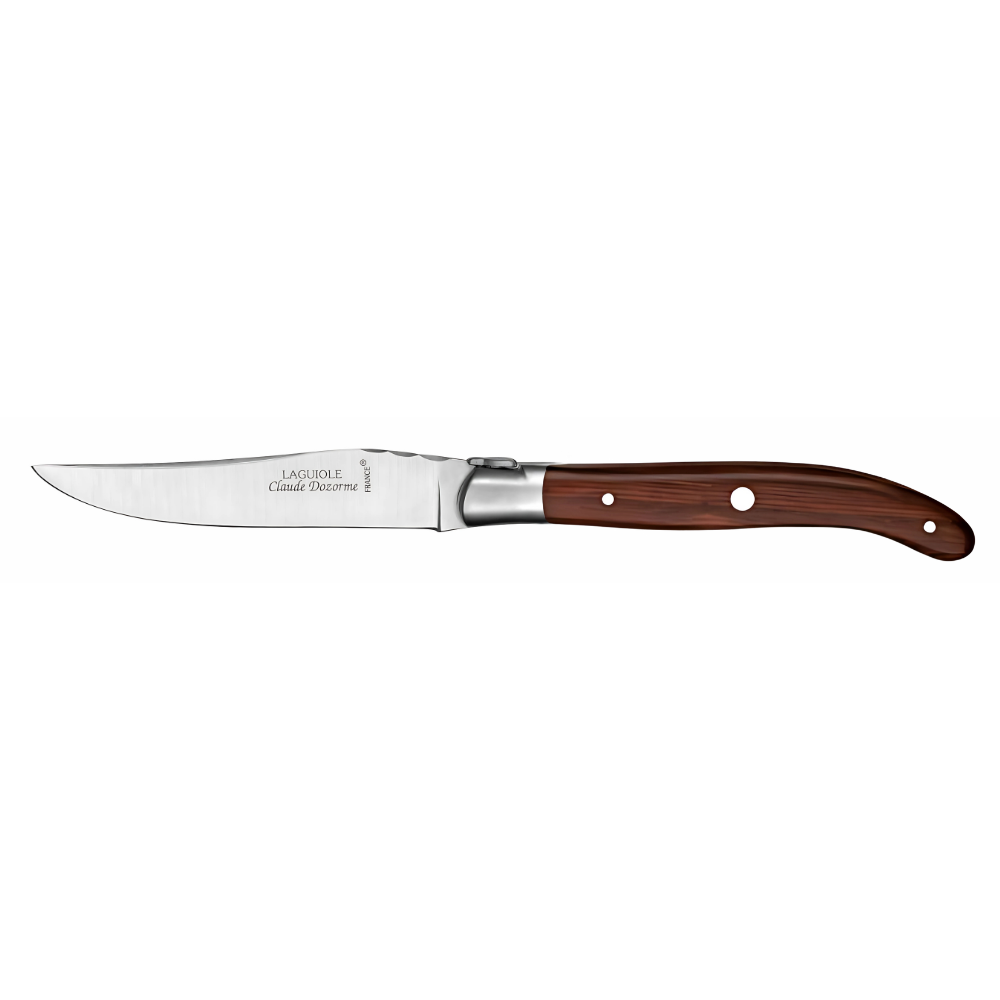 LAGUIOLE TABLE KNIFE - ROSEWOOD - CLAUDE DOZORME # 1.60.110.48