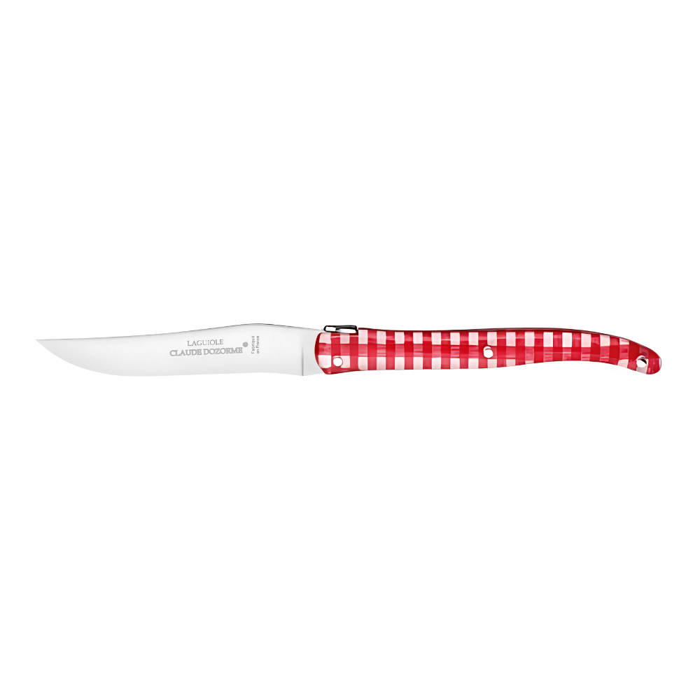 LAGUIOLE TABLE KNIFE - GINGHAMCHECK - CLAUDE DOZORME # 1.60.110.25