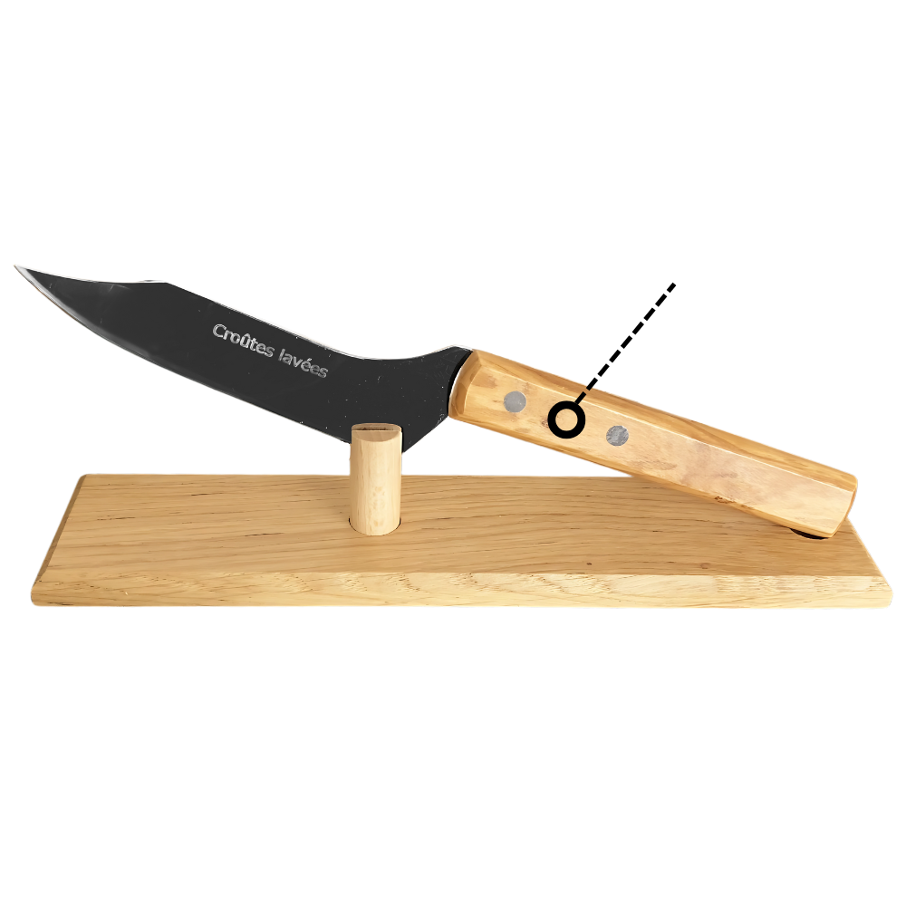 CHEESE KNIFE SOFT PASTE WITH WASHED CRUST - BLACK - CLAUDE DOZORME # ICFPL03
