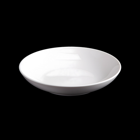 精美瓷器圓形深盤 9 英寸 | 23 厘米 - 白色 - DON BELLINI # DB3010423