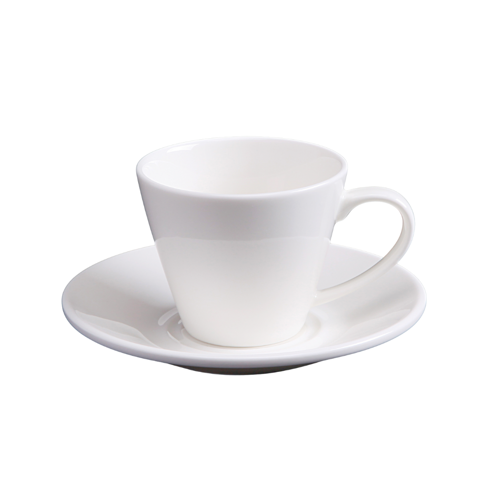 FINE CHINA 6 OZ | 180 ML TEA CUP & SAUCER - WHITE - DON BELLINI # DB3030118