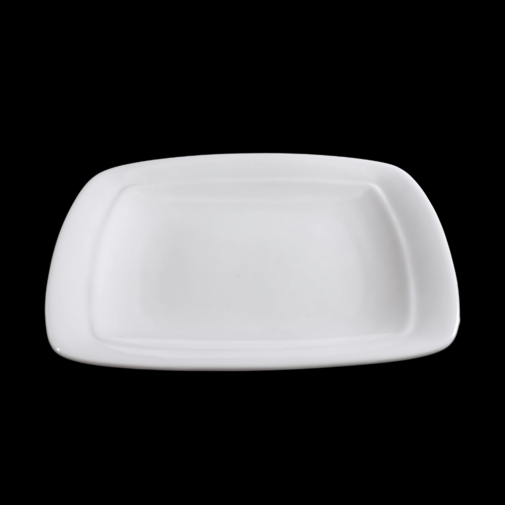 FINE CHINA SQUARE RIM PLATE 11.5" | 29 CM - WHITE - DON BELLINI # DB3012235