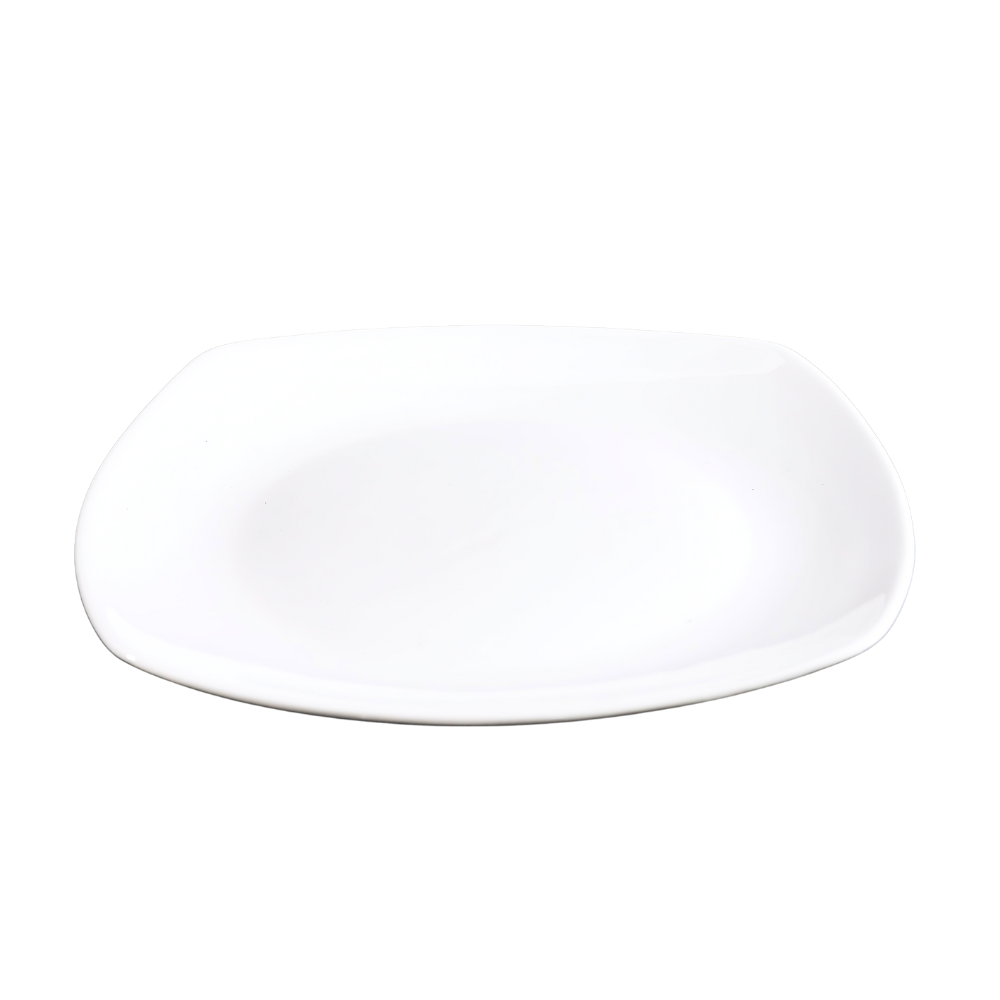 FINE CHINA SQUARE COUPE PLATE 12" | 30 CM - WHITE - DON BELLINI # DB3012031