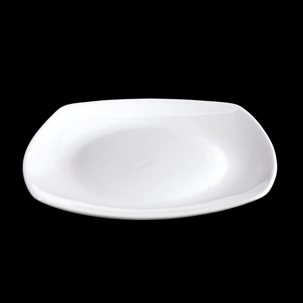 FINE CHINA SQUARE COUPE PLATE 12" | 30 CM - WHITE - DON BELLINI # DB3012031