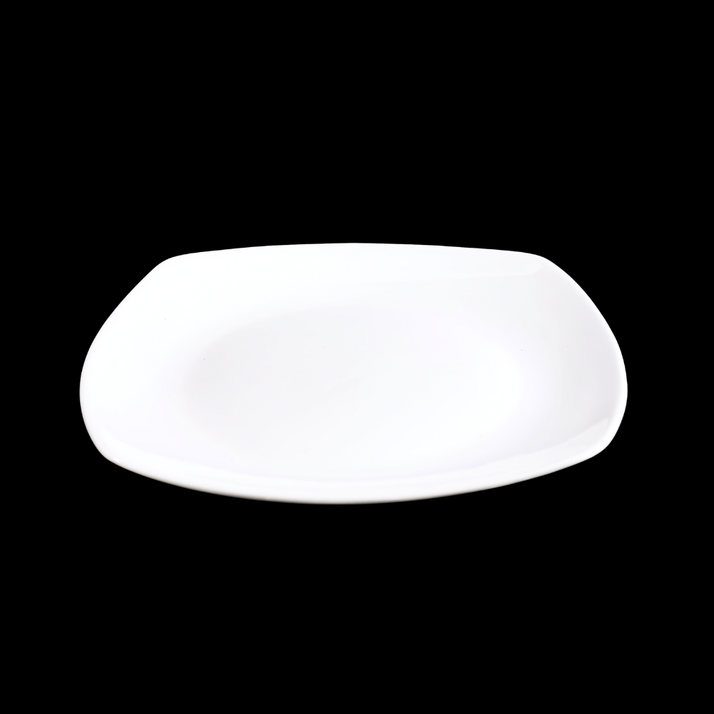 FINE CHINA SQUARE COUPE PLATE 11" | 28 CM - WHITE - DON BELLINI # DB3012028