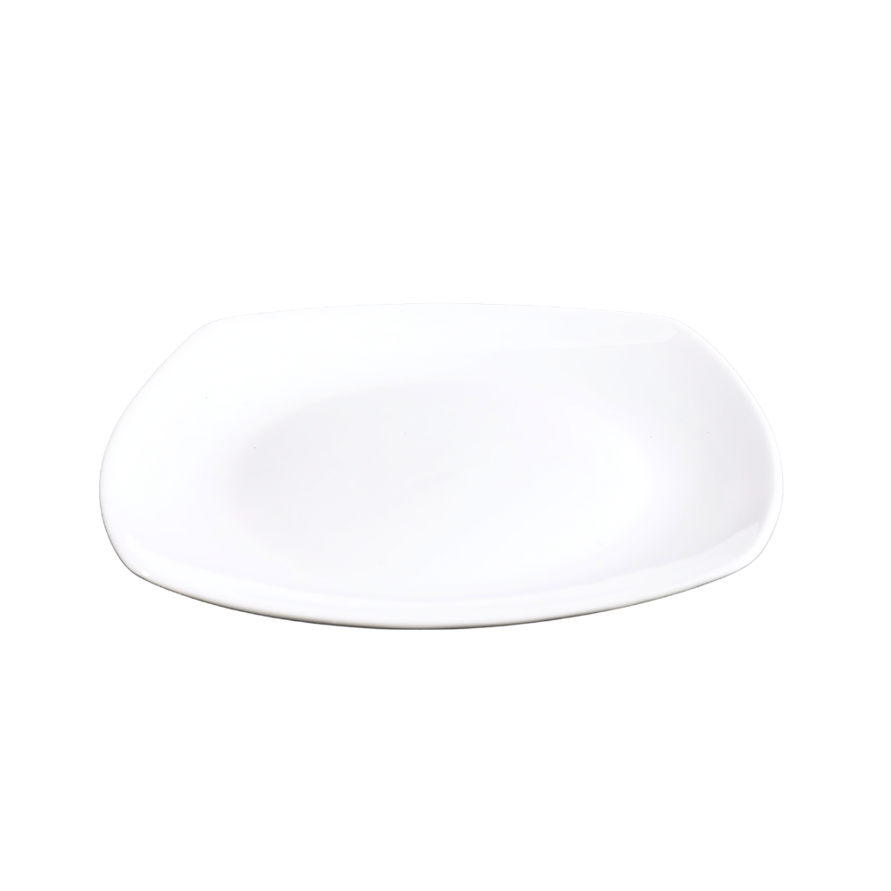 FINE CHINA SQUARE COUPE PLATE 11" | 28 CM - WHITE - DON BELLINI # DB3012028
