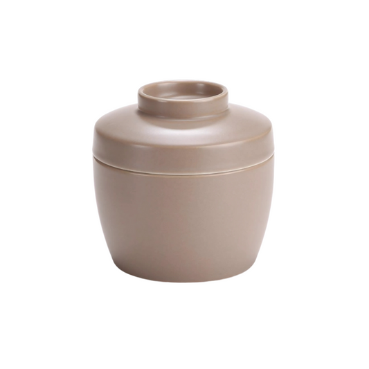 DE TERRA SOUP BOWL WITH LID 4" l 10CM - SANDY KHAKI - DON BELLINI # DB2220210