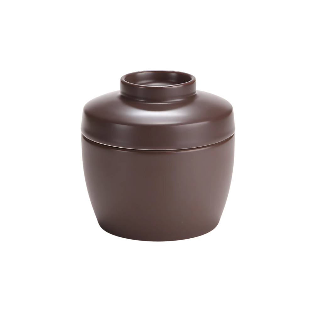 DE TERRA SOUP BOWL WITH LID 4" l 10CM - DARK BROWN - DON BELLINI # DB2320210