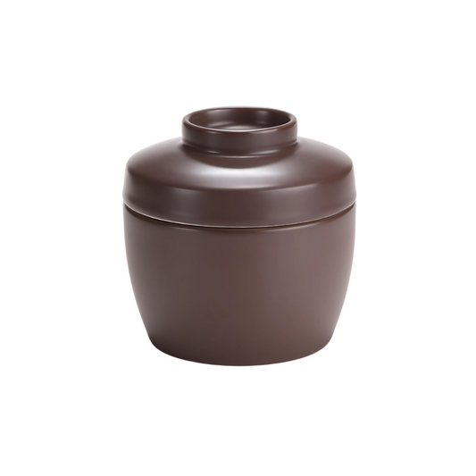 DE TERRA SOUP BOWL WITH LID 4" l 10CM - DARK BROWN - DON BELLINI # DB2320210