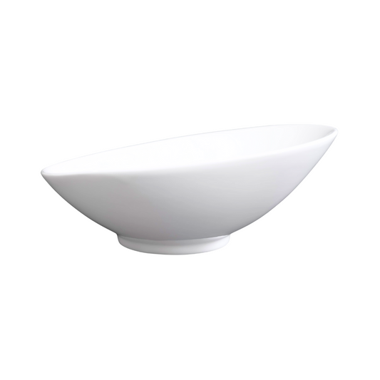 精美瓷器斜口碗 9 英寸 | 23 厘米 - 白色 - DON BELLINI # DB3020223