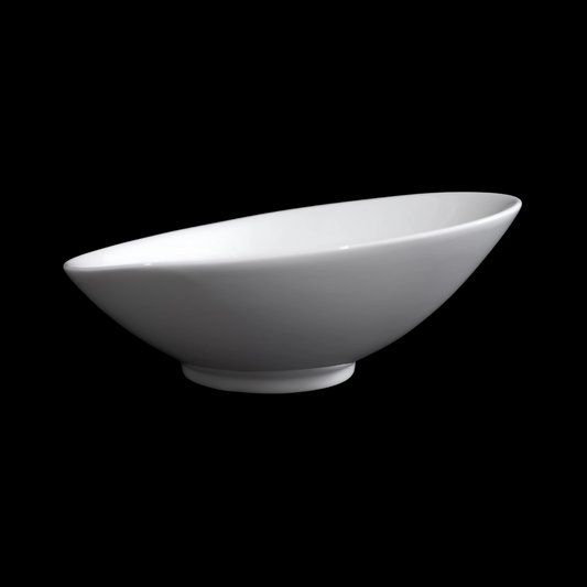 精美瓷器斜口碗 9 英寸 | 23 厘米 - 白色 - DON BELLINI # DB3020223