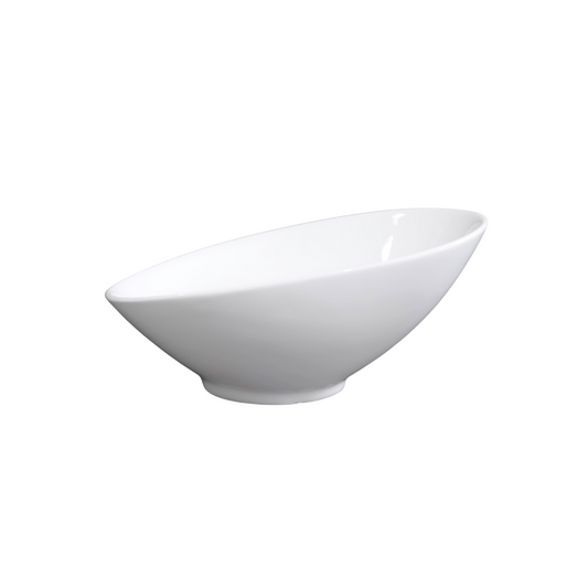 精美瓷器斜口碗 7 英寸 | 18 厘米 - 白色 - DON BELLINI # DB3020217
