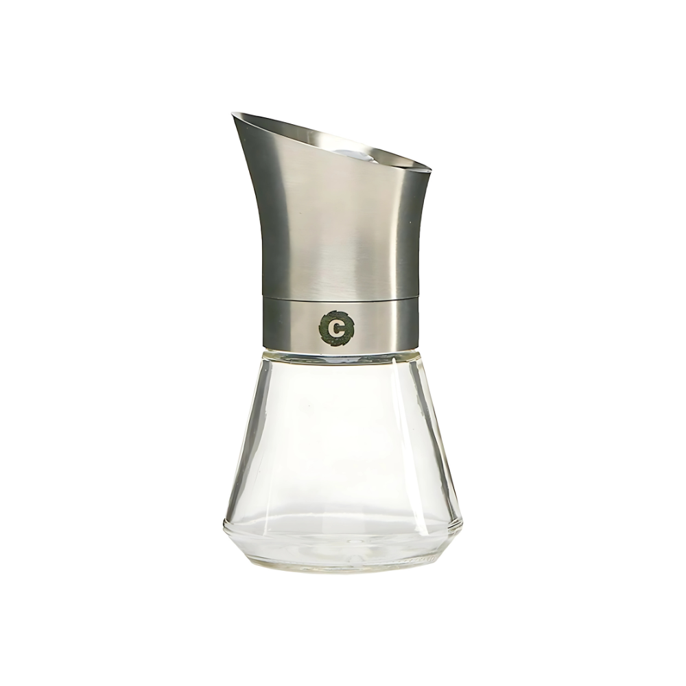 HERBS & SPICES CERAMIC GRINDER WITH STAINLESS STEEL COVER - STAINLESS STEEL - CRUSHGRIND # 60050-3001