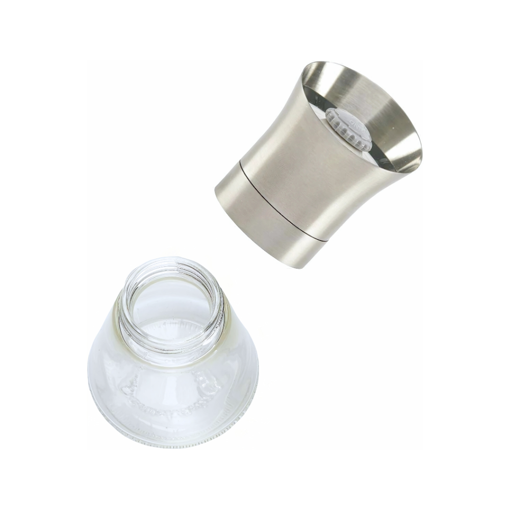 HERBS & SPICES CERAMIC GRINDER WITH STAINLESS STEEL COVER - STAINLESS STEEL - CRUSHGRIND # 60050-3001