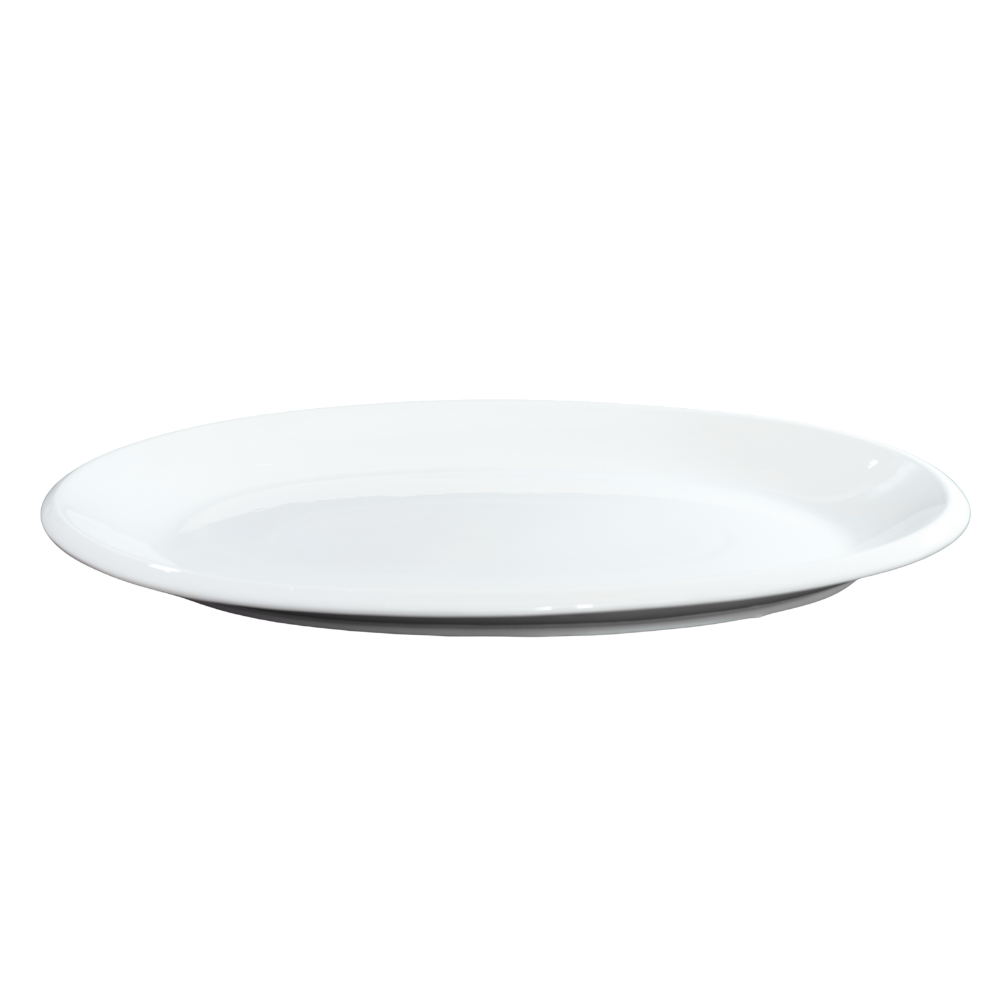 FINE CHINA THICK RIM OVAL PLATE 22" | 56 CM - WHITE - DON BELLINI # DB3011057