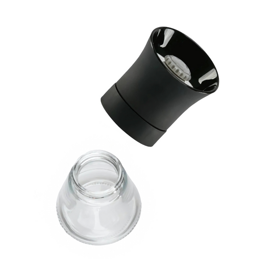 HERBS & SPICES CERAMIC GRINDER WITH BLACK PLASTIC COVER - BLACK - CRUSHGRIND # 60010-99