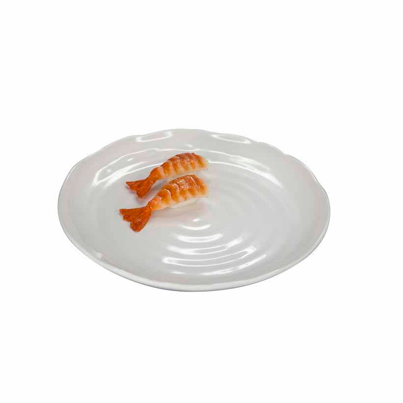 KAMOME 13" RD PLATE IVORY 6/12 - IVORY - EFAY # 114013IV