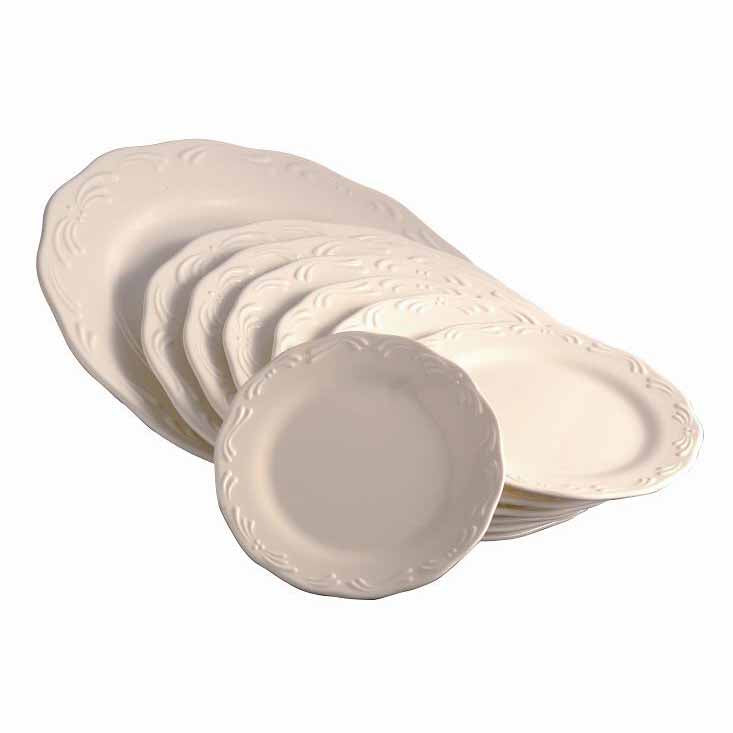 EMBO 7" FLAT PLATE - IVORY - EFAY # 119707