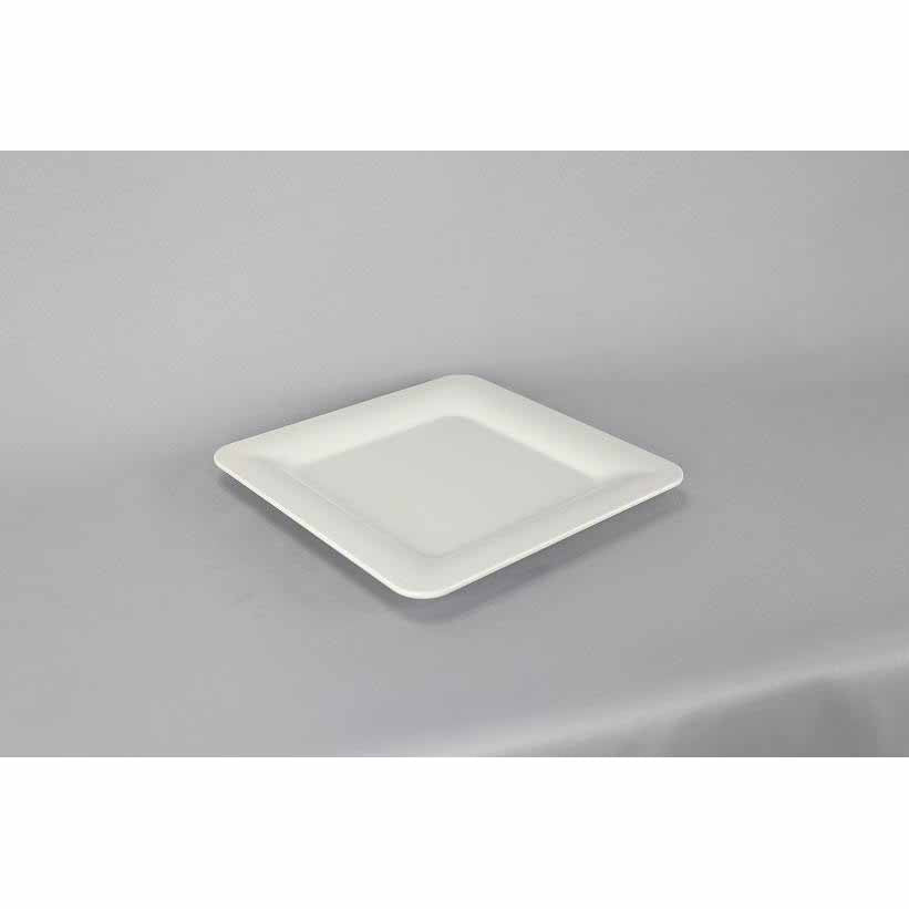 GN NO.1 12" WIDE RIM SQUARE PLATTER - IVORY - EFAY # 120412IV
